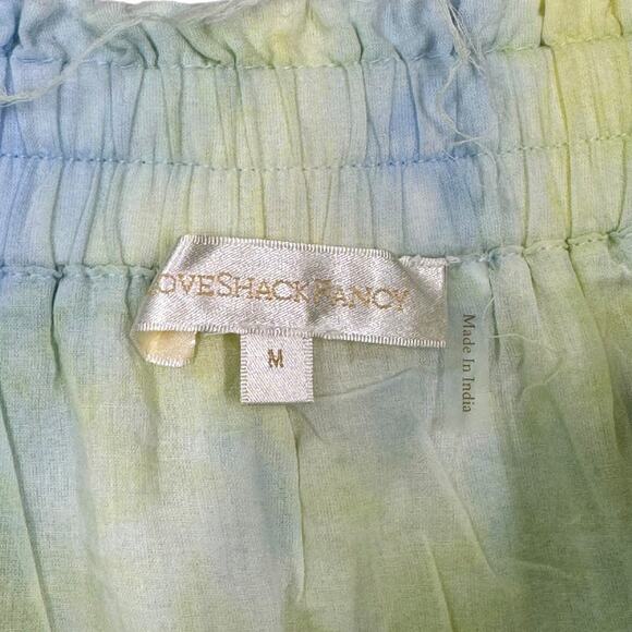 LoveShackFancy Ruffle Mini Skirt Lily Pond Hand Dye Medium Tiered Preppy Layered - Picture 6 of 9